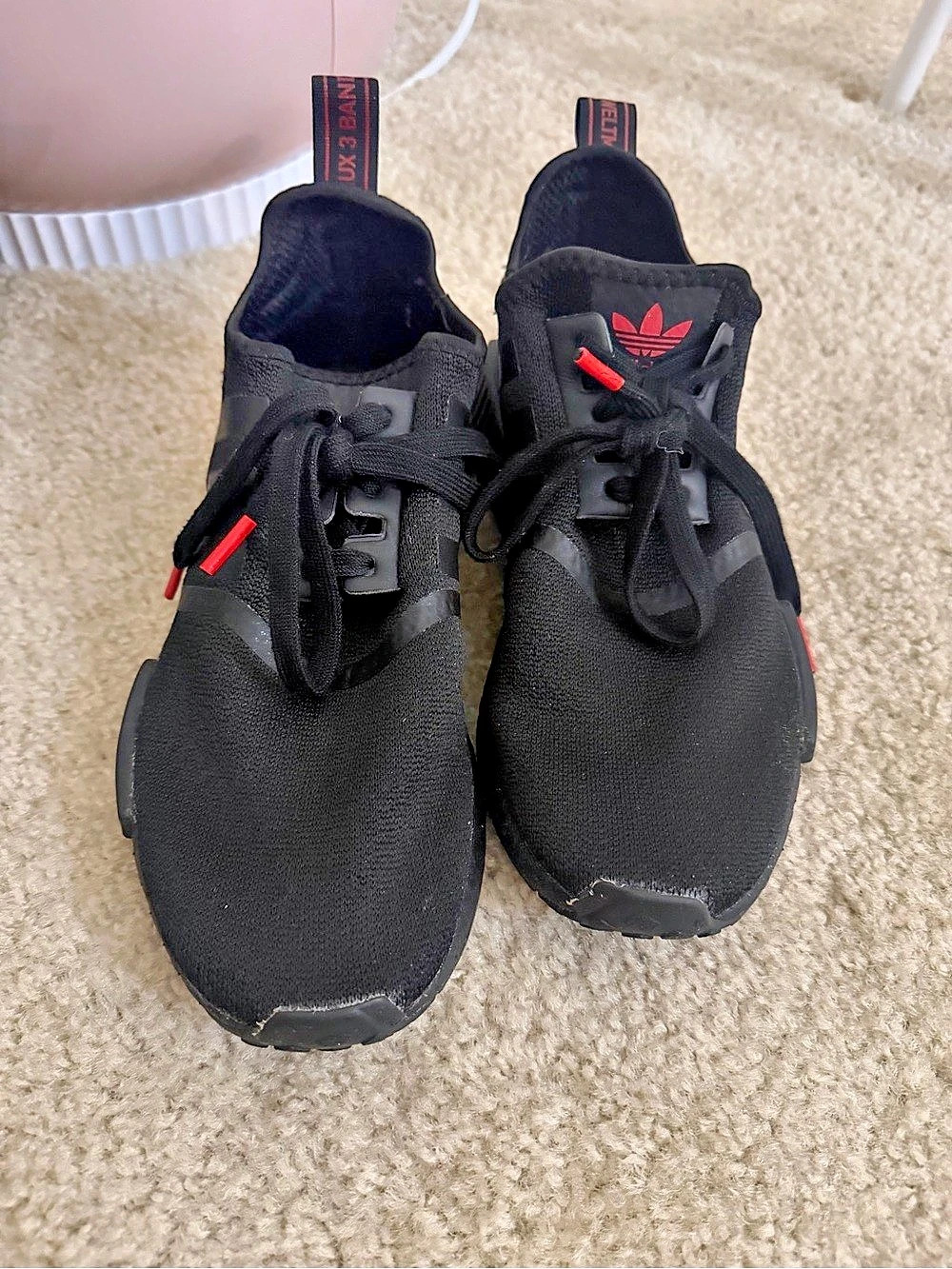 adidas NMD_R1 Core Black Solar Red Sneakers